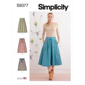 Simplicity Pattern 9377 Misses' Flared Skirts