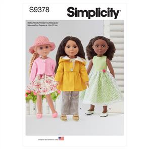 Simplicity Pattern 9378 Doll Clothes