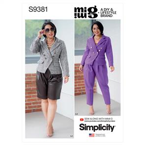 Simplicity Pattern 9381 Miss/Pls Jacket & Bottom