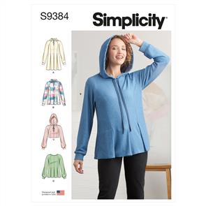 Simplicity Pattern 9384 Misses' Sweatshirts