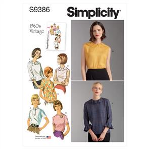 Simplicity Pattern 9386 Misses' Set Of Blouses
