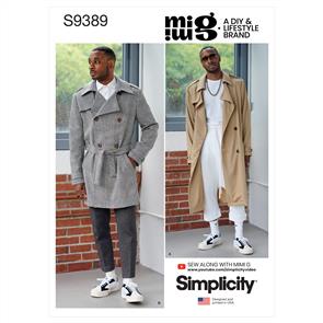 Simplicity Pattern 9389 Men's Trench Coat