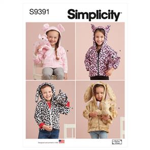 Simplicity Pattern 9391 Toddlers' Jacket & Plush