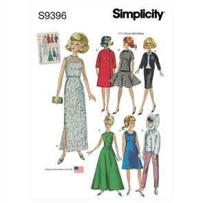 Simplicity Pattern 9396 Vintage Doll Clothes