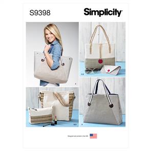 Simplicity Pattern 9398 Tote Bag, Purse & Clutch