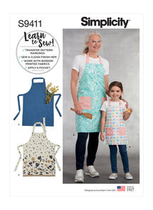 Simplicity Sewing Pattern Children's & Misses' Aprons