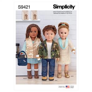 Simplicity Pattern 9421 Doll Clothes