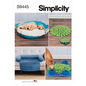 Simplicity Pattern 9445 Pet Bed, Chair Covr, Mat
