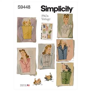 Simplicity Pattern 9448 Misses' Dickey Set