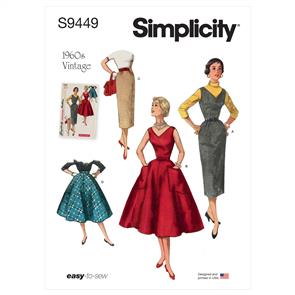 Simplicity Pattern 9449 Miss Dress, Jumpr, Skirt