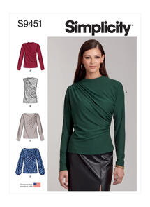 Simplicity Sewing Pattern Misses' Knit Tops