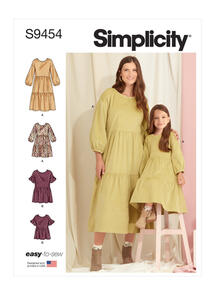 Simplicity Sewing Pattern Children's & Misses' Dress and Top