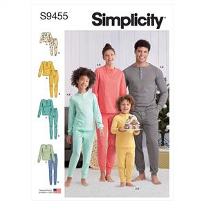 Simplicity Pattern 9455 Miss/Men/Child Pant, Top