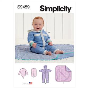 Simplicity Pattern 9459 Baby Jmpst, Pnt, Blanket