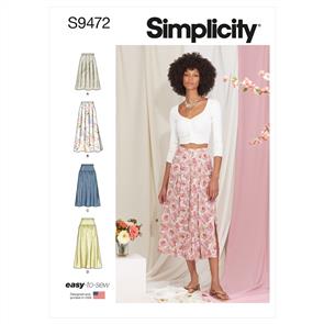 Simplicity Pattern 9472 Misses' Skirts