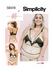 Simplicity Sewing Pattern Misses' and Women's Bralette and Panties