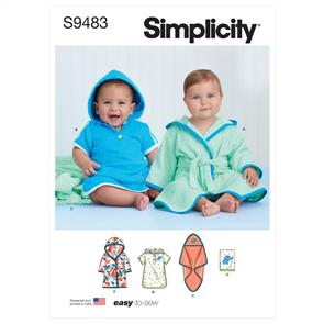 Simplicity Pattern 9483 Babies' Bath Set