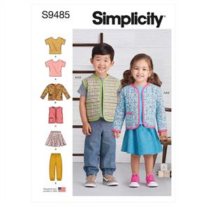 Simplicity Pattern 9485 Toddlers Knit Sportswear