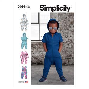 Simplicity Pattern 9486 Toddlers' Knit Jumpsuit