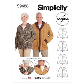 Simplicity Pattern 9488 Unisex Adaptive Cardigan