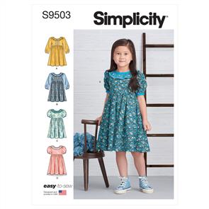 Simplicity Pattern 9503 Children's Dresses