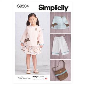 Simplicity Pattern 9504 Child Sportswear & Purse