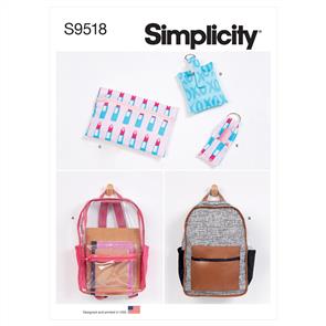 Simplicity Pattern 9518 Backpacks and Accessories