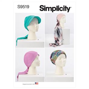 Simplicity Pattern 9519 Head Wraps and Hats