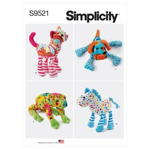 Simplicity Pattern 9521 Plush Animals