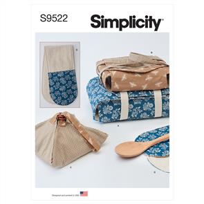 Simplicity Pattern 9522 Casserole Carriers, Pie Holder and Double Oven Mitt