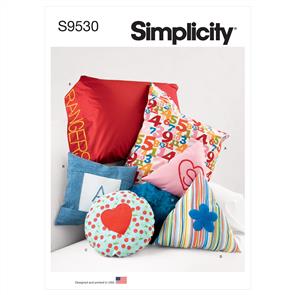 Simplicity Pattern 9530 Pillows in Three Sizes and Pillow Case
