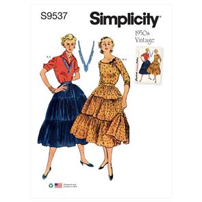 Simplicity Pattern 9537 Misses' Blouses and Skirt