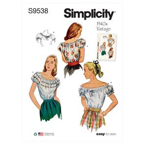 Simplicity Pattern 9538 Misses' Blouses