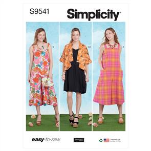 Simplicity Pattern 9541 Misses' Jumpsuits, Dress and Jacket