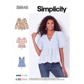 Simplicity Pattern 9545 Misses' Tops