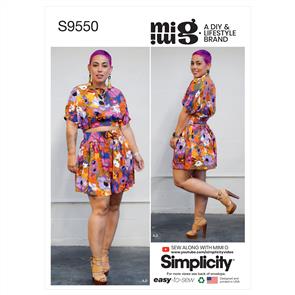 Simplicity Pattern 9550 Misses' Tops, Skirt and Shorts