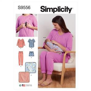 Simplicity Pattern 9556 Misses' Nursing Tops, Pants, Shorts and Blanket