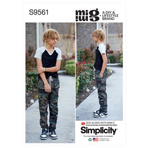 Simplicity Pattern 9561 Boys' Knit Top and Woven Pants and Shorts
