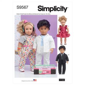 Simplicity Pattern 9567 18" Doll Clothes