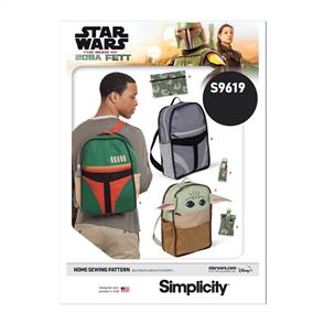 Simplicity Pattern 9619 Disney Star Wars Backpacks and Accessories