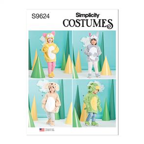 Simplicity Pattern 9624 Toddlers' Animal Costumes