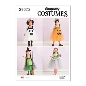 Simplicity Pattern 9625 Toddlers' Tulle Costumes by Andrea Schewe Designs