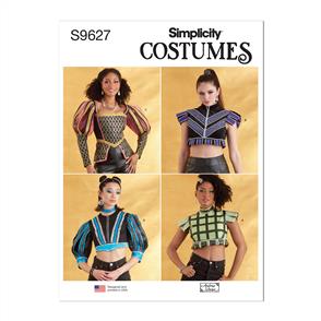 Simplicity Pattern 9627 Misses' Costume Tops by Andrea Schewe Designs