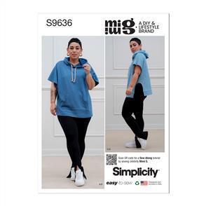 Simplicity Pattern 9636 Misses' Hoodies and Leggings by Mimi G