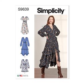 Simplicity Pattern 9639 Misses' Midi Wrap Dress