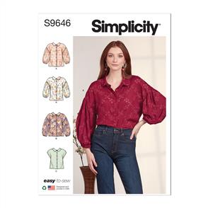 Simplicity Pattern 9646 Misses' Button Down Top