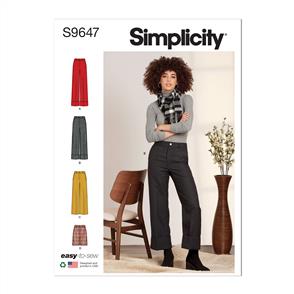 Simplicity Pattern 9647 Misses' Pants and Shorts