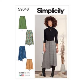Simplicity Pattern 9648 Misses' Skirts