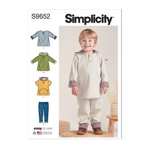 Simplicity Pattern 9652 Toddlers' Tops and Pants
