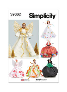 Simplicity Holiday Fashion Doll Clothes